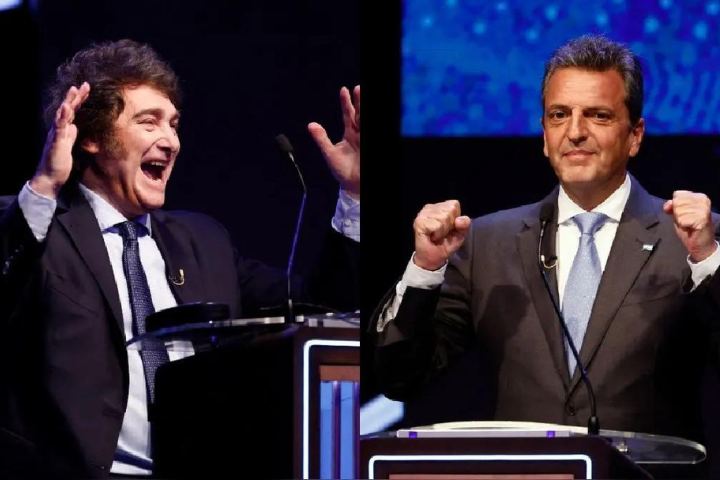 foto dos dois candidatos a presidência da Argentina